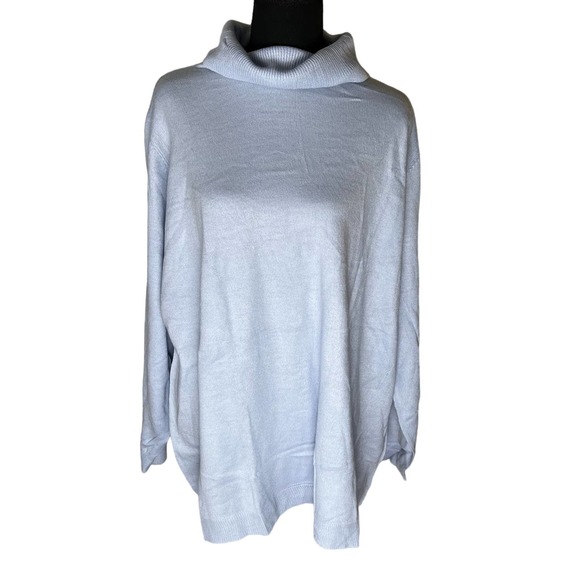UNBRANDED Sweaters - LIGHT BLUE WOMEN'S MOCK NECK SWEATER PLUS SIZE 22 NWOT